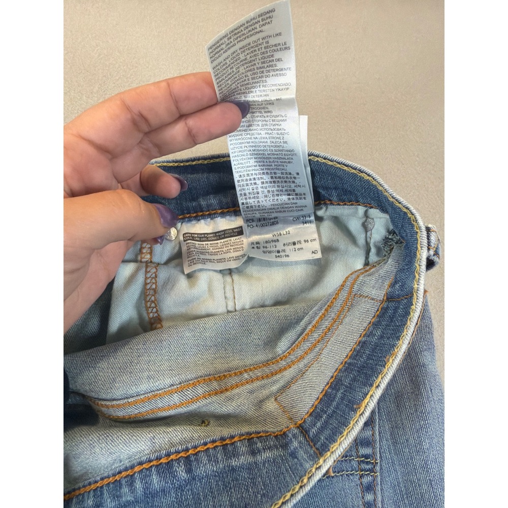 Levis 541 Athletic Taper Jeans Mens 38x32 Light Wash Denim Pants - Picture 10 of 11